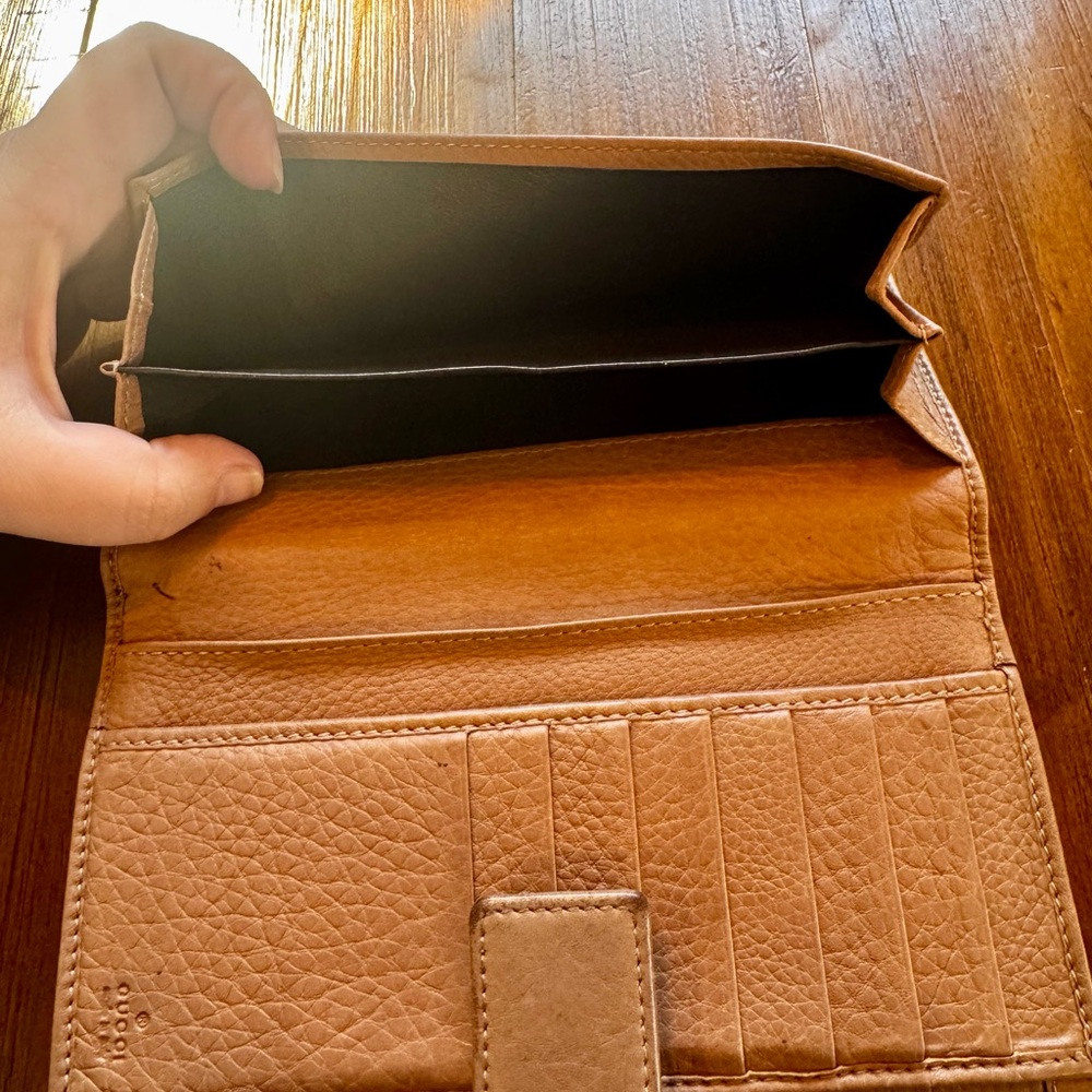 Pre-Loved Gucci Bamboo Tassel Continental Brown Leather Wallet - Comes with Box - Picture 10 of 14
